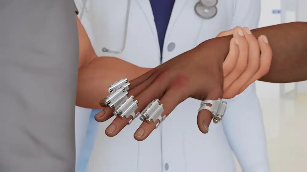 Physician with Finger Weights